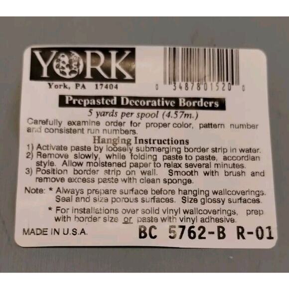 5" YORK Wall Border - Fish - Ocean - Nautical - Blue Green - 5 yds - Picture 7 of 7